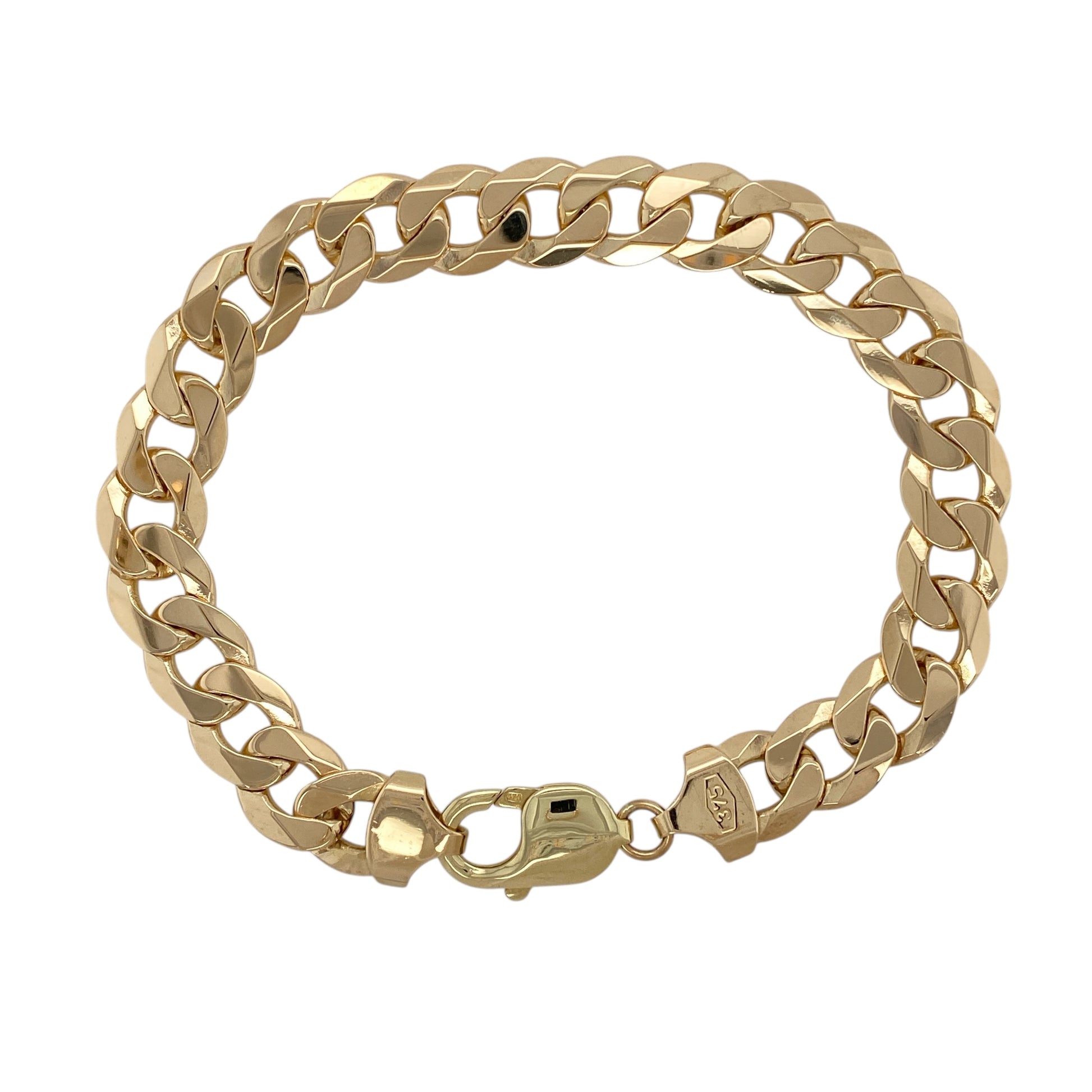 9ct Gold 8.5" Curb Bracelet