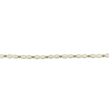9ct Gold & Pearl Ball 16" Necklace