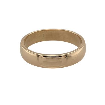 9ct Welsh Gold 4mm Wedding Band Ring