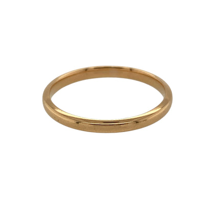 22ct Gold 2mm Wedding Band Ring