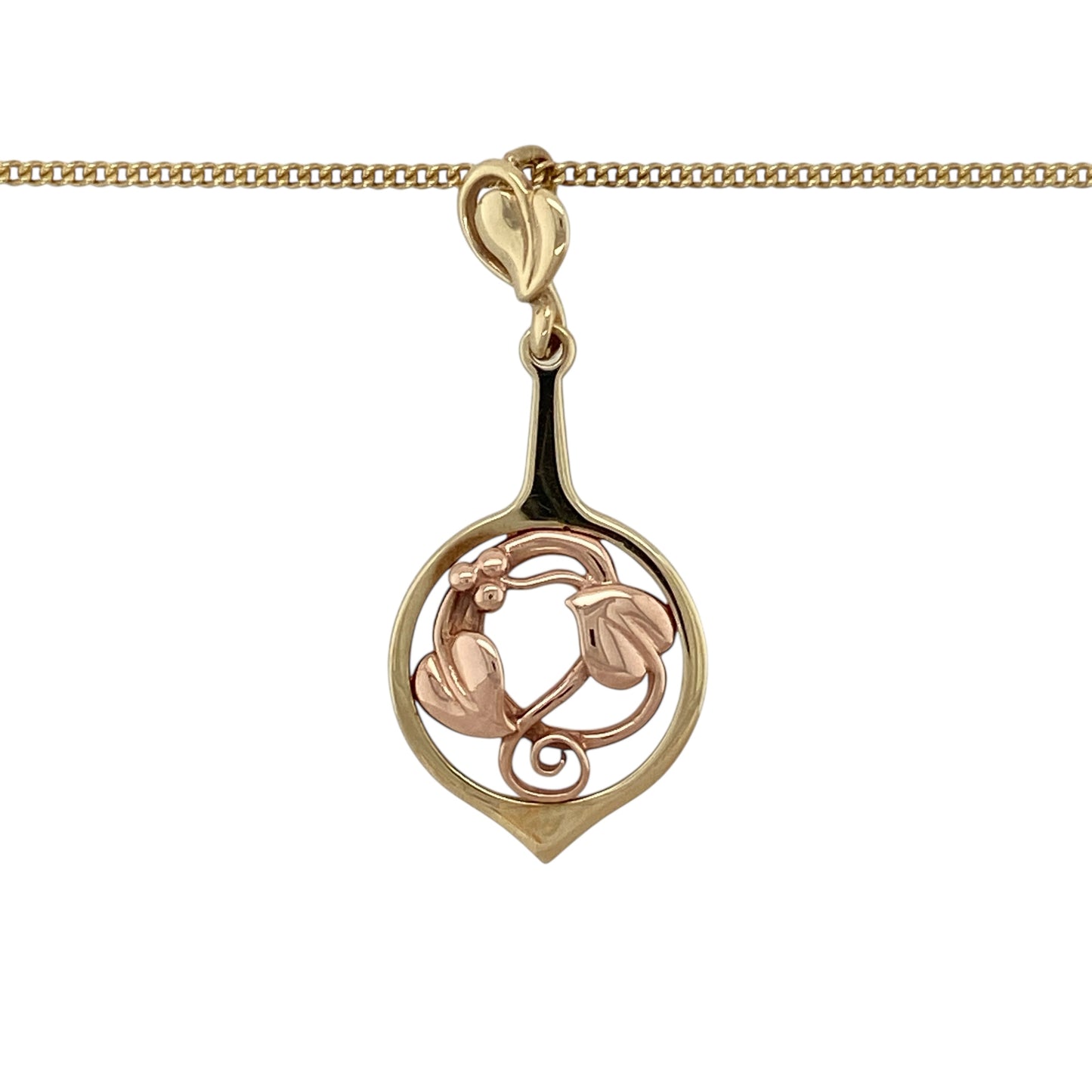 Bring meaningful symbolism and Welsh heritage to your jewellery collection with this pre-owned 9ct yellow and rose gold Clogau Tree of Life pendant necklace.

Design: The pendant features the iconic Tree of Life motif, symbolising growth, strength, and family, with a total length of approximately 3.6cm including the bail for an elegant and eye-catching presence.