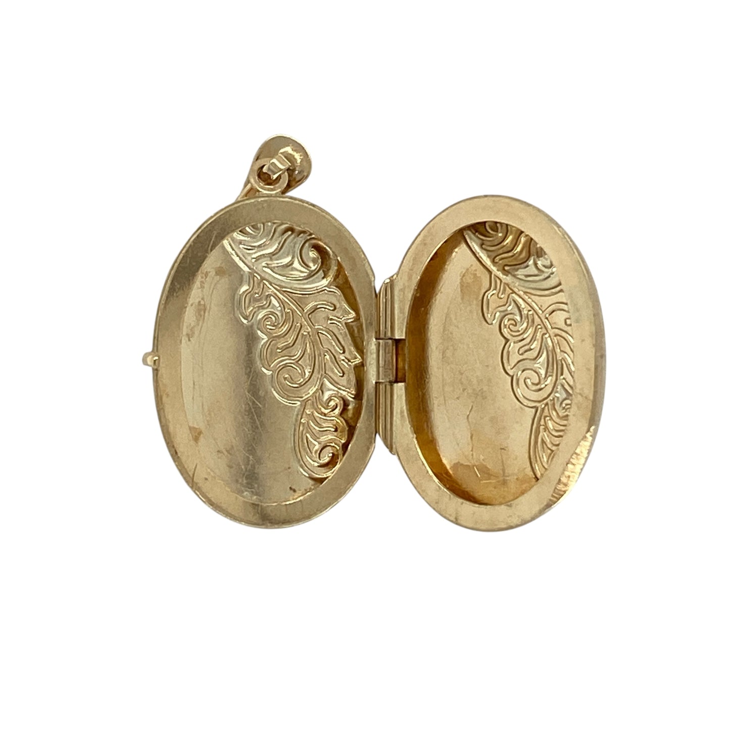 9ct Gold Patterned Oval Locket