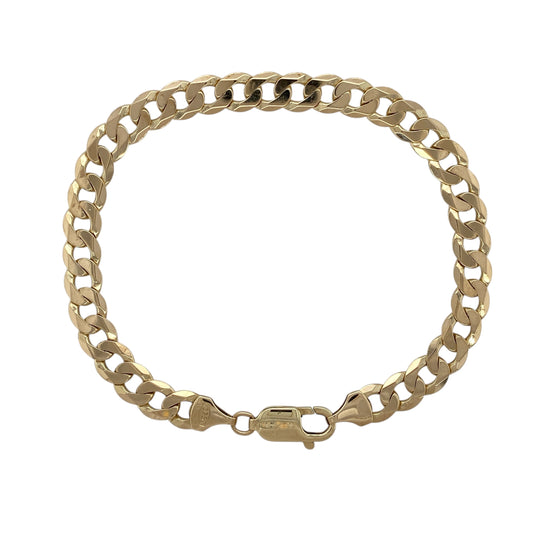 9ct Gold 8.5" Curb Bracelet