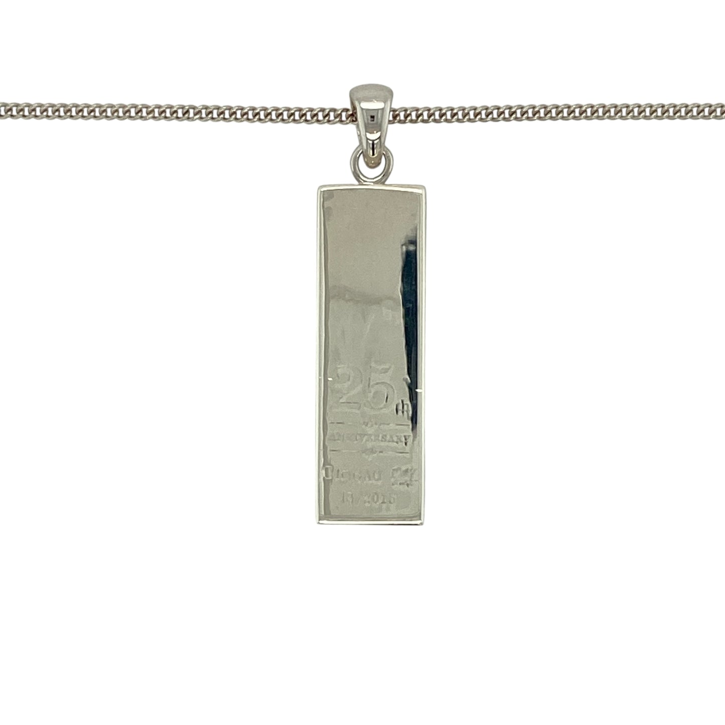 925 Silver & Diamond Set Clogau Ingot 18" Necklace