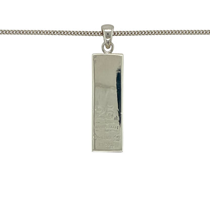 925 Silver & Diamond Set Clogau Ingot 18" Necklace