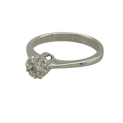 Bring timeless elegance and refined sparkle to your jewellery collection with this pre-owned 18ct white gold diamond set flower cluster ring, showcasing a classic floral design with beautiful brilliance—perfect for everyday wear or special occasions.

Design: The ring features a flower cluster arrangement of diamonds, creating a delicate yet eye-catching focal point with graceful symmetry.