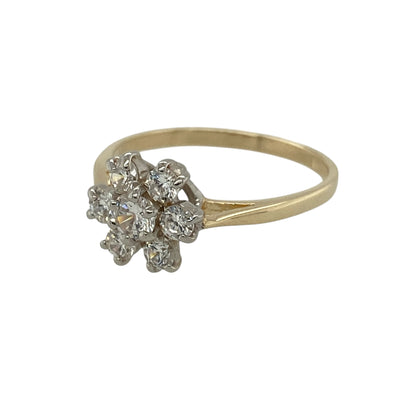 Bring classic sparkle and elegant style to your jewellery collection with this pre-owned 9ct yellow gold cubic zirconia set cluster ring, offering a timeless design with refined brilliance—perfect for everyday wear or special occasions.

Design: The ring features a cluster arrangement of cubic zirconia stones at the front, creating a bright and eye-catching focal point. The front of the ring measures approximately 8mm in height, giving it a neat yet noticeable presence.
