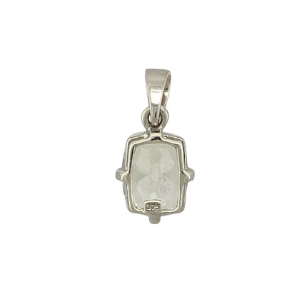 Bring clean lines and subtle sparkle to your jewellery collection with this pre-owned 9ct white gold cubic zirconia set rectangle pendant, offering a modern and elegant design—perfect for everyday wear or minimalist styling.

Design: The pendant features a rectangular shape accented with cubic zirconia, creating a sleek and refined look with understated brilliance.