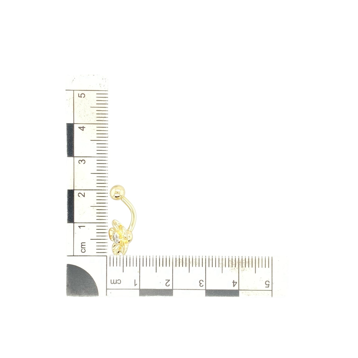 9ct Gold & Cubic Zirconia Set Belly Bar