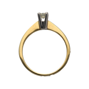 18ct Gold & Diamond Set Solitaire Ring