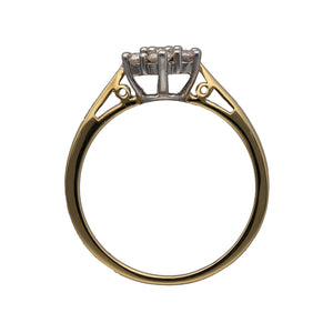 18ct Gold & Diamond Set Cluster Ring