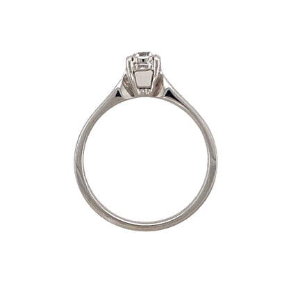 9ct White Gold & Diamond Illusion Set Solitaire Ring