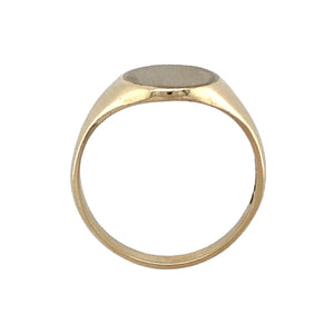 9ct Gold Plain Brushed Oval Signet Ring