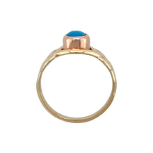 Load image into Gallery viewer, 9ct Gold &amp; Turquoise Clogau Celtic Knot Ring
