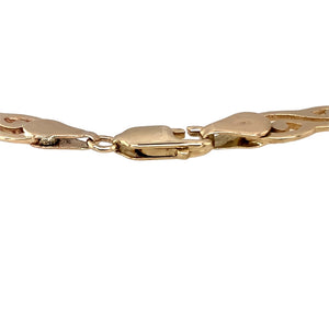 Preowned 9ct Yellow Gold 7.5" Fancy Swirl Link Bracelet with the weight 7.30 grams and link width 6mm