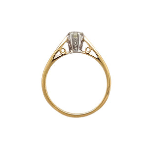 18ct Gold & Diamond Set Solitaire Ring