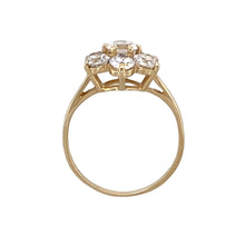 Load image into Gallery viewer, 9ct Gold &amp; Cubic Zirconia Set Flower Cluster Ring
