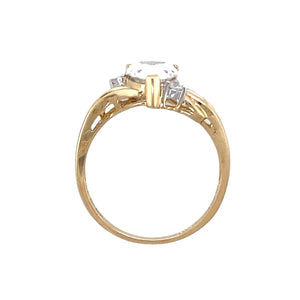 14ct Gold & Cubic Zirconia Set Dress Ring