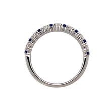 Load image into Gallery viewer, 18ct White Gold Diamond &amp; Sapphire Set Band Ring
