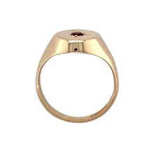 Load image into Gallery viewer, 9ct Gold &amp; Garnet Set Oval Signet Ring
