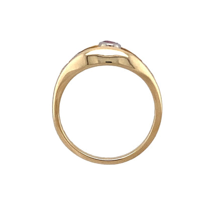 9ct Gold & Pink Sapphire Set Clogau Celtic Knot Ring