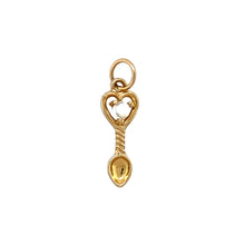 Load image into Gallery viewer, New 9ct Gold &amp; Moonstone Set June Birthstone Lovespoon Pendant
