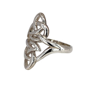 New 925 Silver Celtic Knot Ring in size N with the weight 3.70 grams. The front of the ring is 23mm high