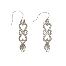 Load image into Gallery viewer, New 925 Silver Heart Lovespoon Drop Earrings
