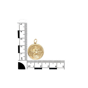 9ct Gold Double Sided St Christopher Pendant