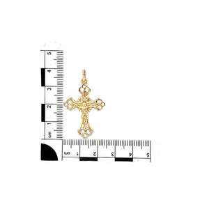 9ct Gold Patterned Crucifix Pendant
