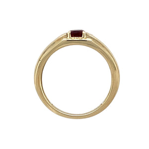 9ct Gold Diamond & Garnet Set Ring