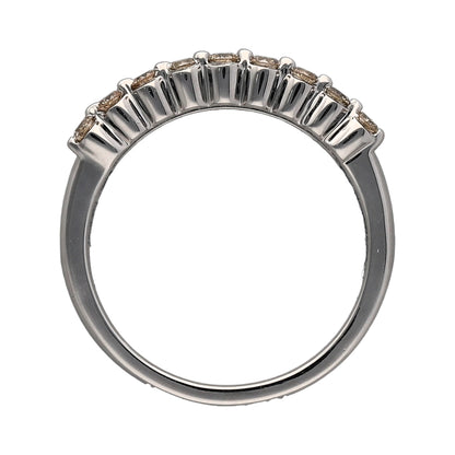 New 9ct White Gold & Diamond Set Band Ring