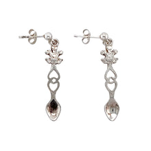 Load image into Gallery viewer, New 925 Silver Heart Three Feather Drop Earrings
