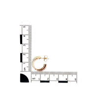 Load image into Gallery viewer, 9ct Gold Three Band Half Hoop Stud Earrings

