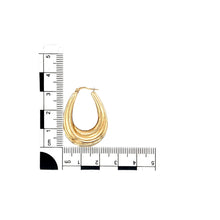 Load image into Gallery viewer, 9ct Gold Twisted Oval Creole Earrings
