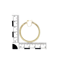 Load image into Gallery viewer, 9ct Gold &amp; Cubic Zirconia Hoop Creole Earrings
