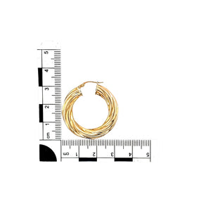 9ct Gold Twisted Hoop Creole Earrings
