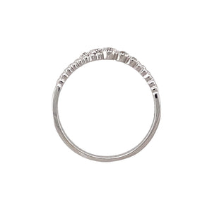 New 925 Silver & Cubic Zirconia Set Bubble Band Ring