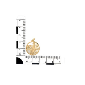 9ct Gold Libra Scales Pendant