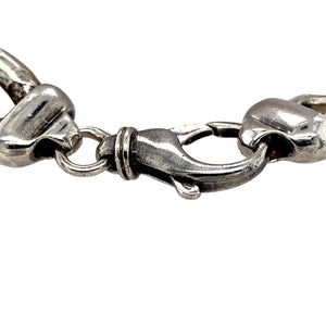 Preowned 925 Silver 9" Curb Bracelet with the weight 90.90 grams and link width 16mm