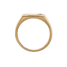 Load image into Gallery viewer, 9ct Gold &amp; Diamond Set Signet Ring
