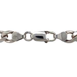 Preowned 925 Silver 20" Curb Chain with the weight 49.10 grams and link width 8mm