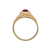 Load image into Gallery viewer, 9ct Gold &amp; Pink Stone Set London University College Style Ring
