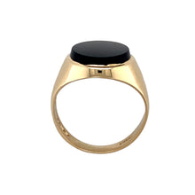 Load image into Gallery viewer, 9ct Gold &amp; Onyx Set Oval Signet Ring
