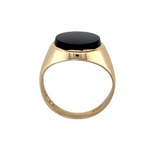 9ct Gold & Onyx Set Oval Signet Ring