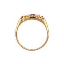 Load image into Gallery viewer, 18ct Gold Diamond &amp; Ruby set Antique Chester Hallmarked Ring
