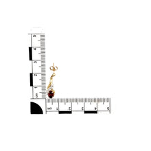 Load image into Gallery viewer, 9ct Gold Diamond &amp; Garnet Set Drop Earrings
