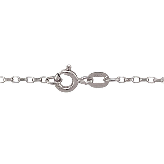 New 9ct White Gold 20" Belcher Pendant Chain with the weight 2.31 grams and link width approximately 1.5mm
