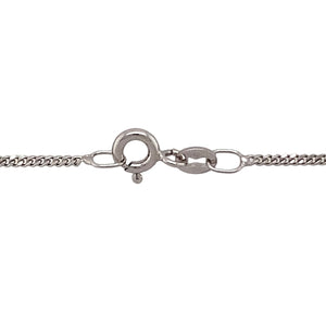 New 9ct White Gold 20" Curb Pendant Chain with the weight 2.66 grams and link width approximately 1.5mm