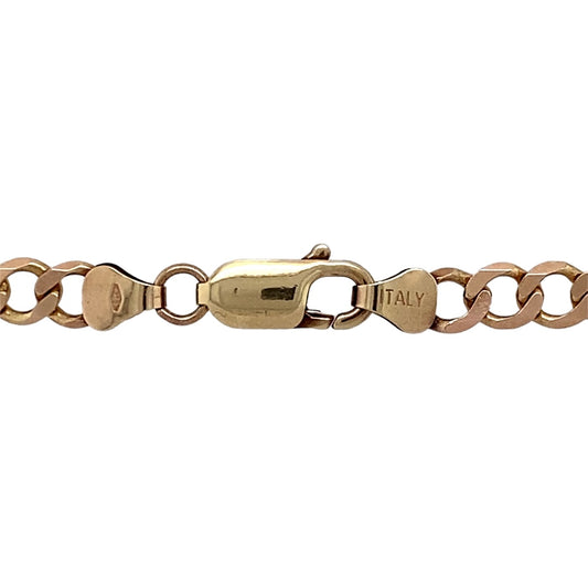 Preowned 9ct Yellow Gold 18" Figaro Chain with the weight 13.70 grams and link width 5mm